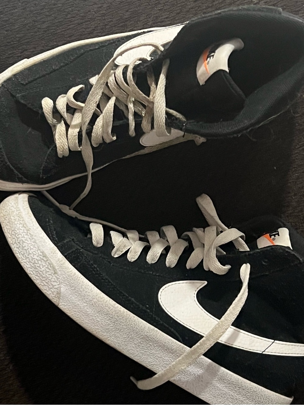 Nike Black and White High-Top Skate Sneaker